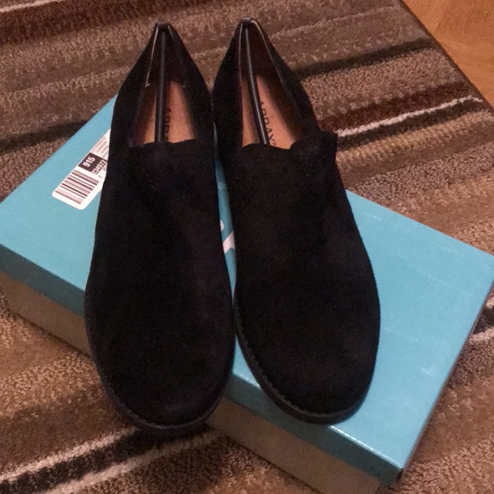 Array Black Suede Slip-On Loafers
